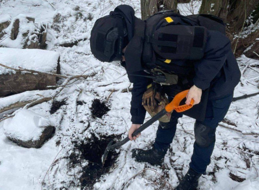 На Житомирщині сапери знищили артснаряд часів Другої світової війни фото На Житомирщині сапери знищили артснаряд часів Другої світової війни фото
